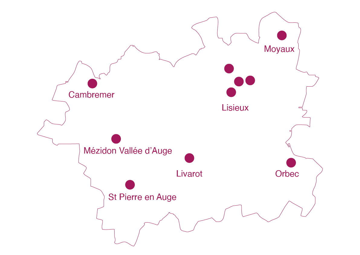 carte missions locales de Lisieux en Normandie