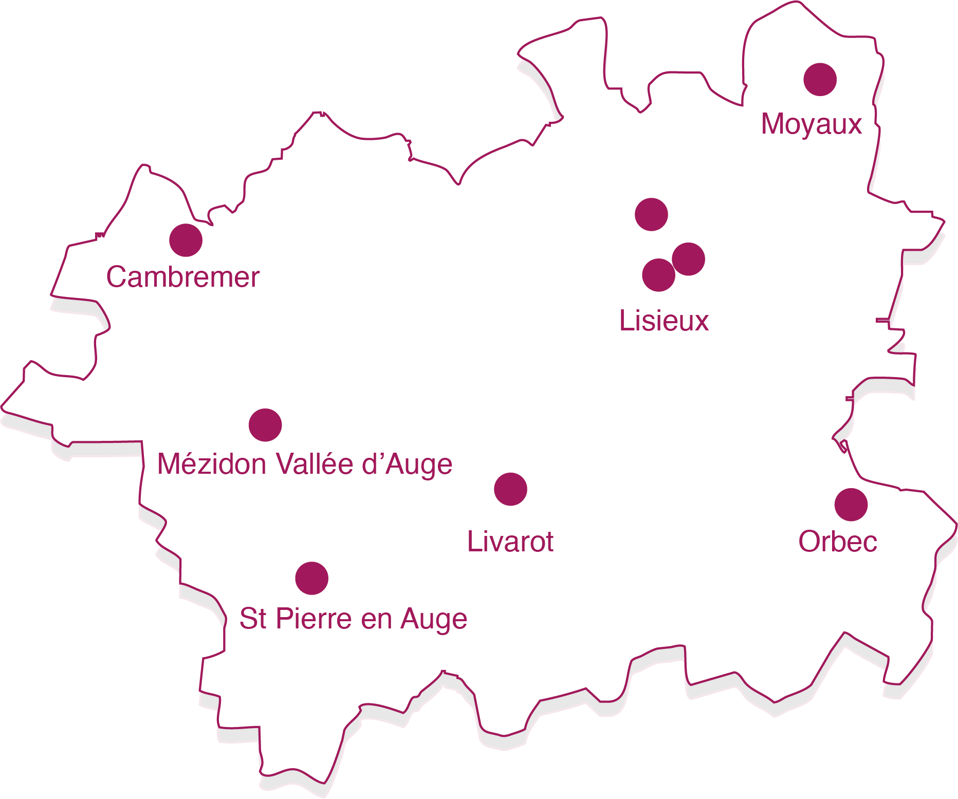 carte missions locales de Lisieux en Normandie